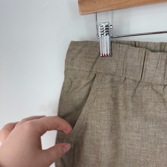 Eileen Fisher Cotton High Rise Drawstring Side Pocket Mini Skirt - Picture 3 of 3